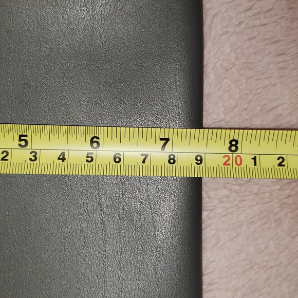 Grey Vegan Leather Simple Crossbody Bag- Global Views - Picture 6 of 6